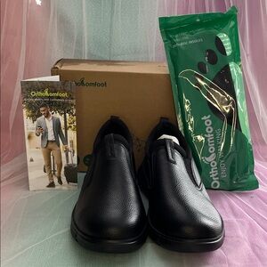 Black Leather Men's Oxfords
